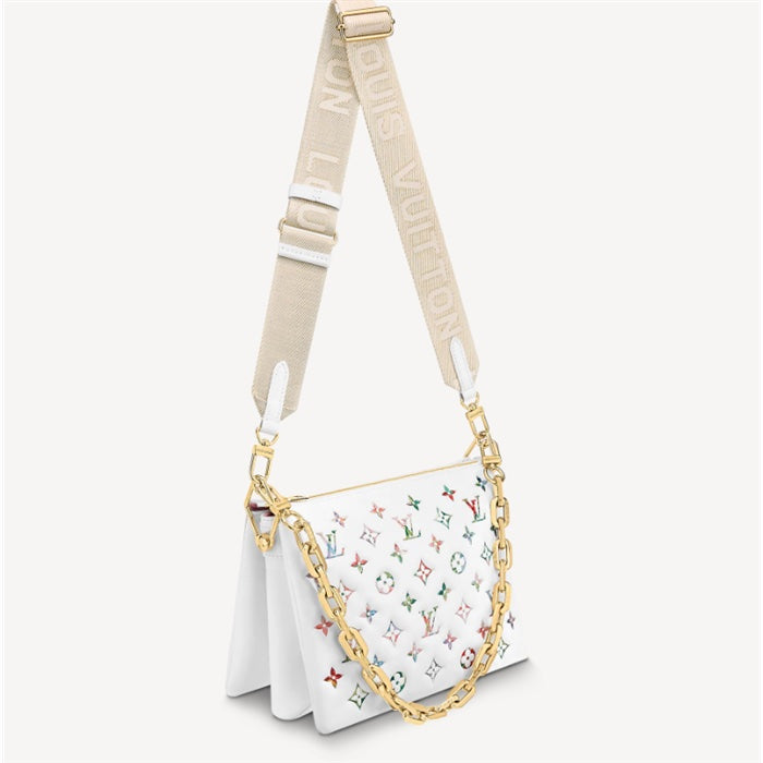 Louis Vuitton FLOWER EMBOSSED COUSSIN PM Monogram Lambskin Multicolor Handbag
