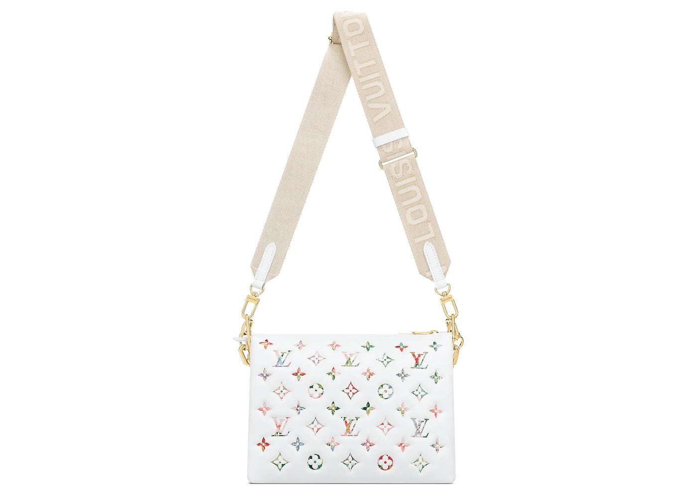 Louis Vuitton FLOWER EMBOSSED COUSSIN PM Monogram Lambskin Multicolor Handbag