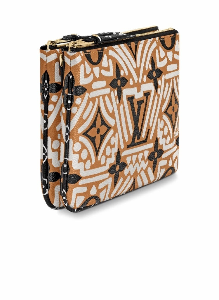 Louis Vuitton Crafty Double Zip Pochette Monogram Clutch Bag