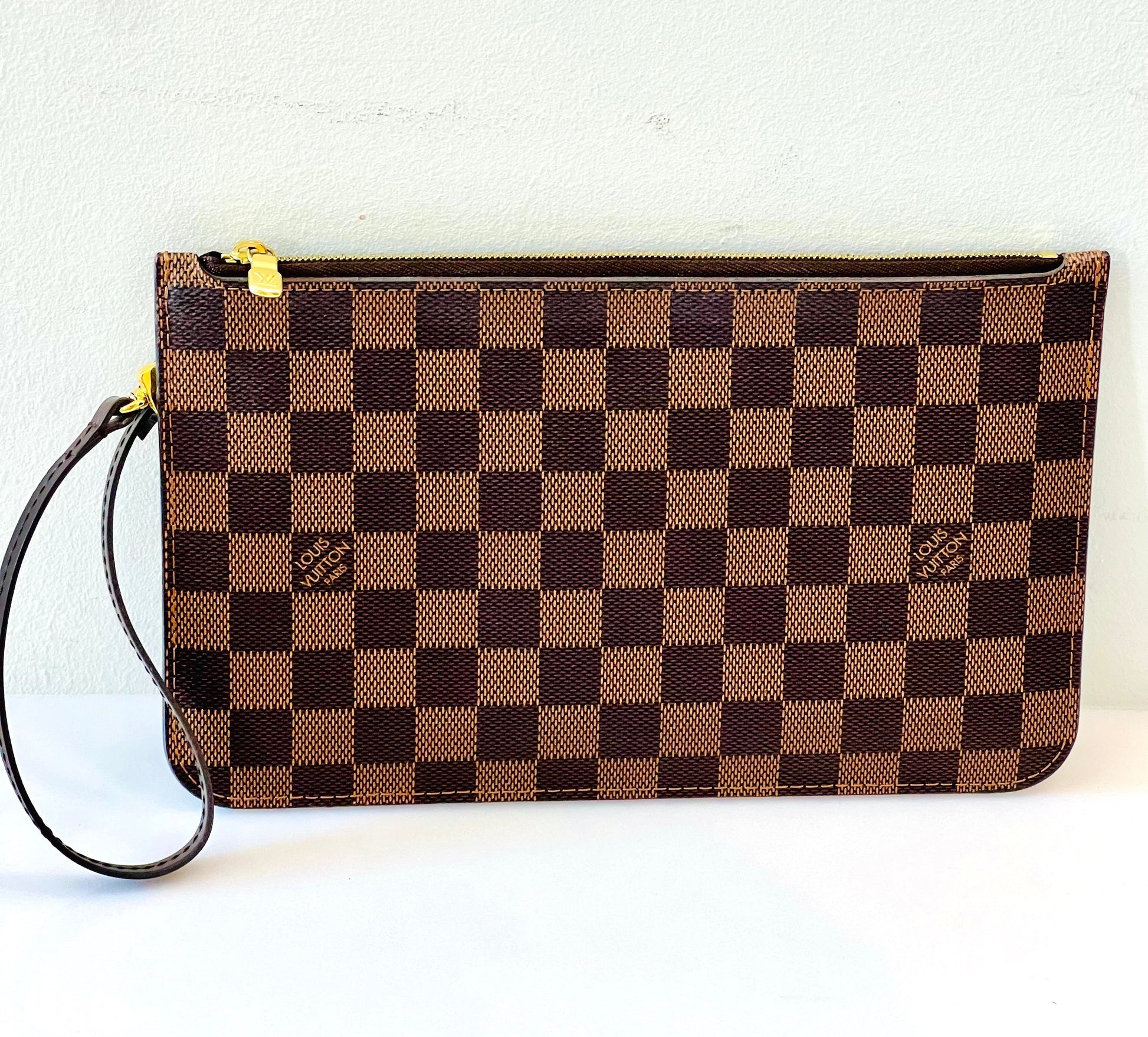 Louis Vuitton EBENE MM GM POCHETTE CERISE Damier Clutch Bag