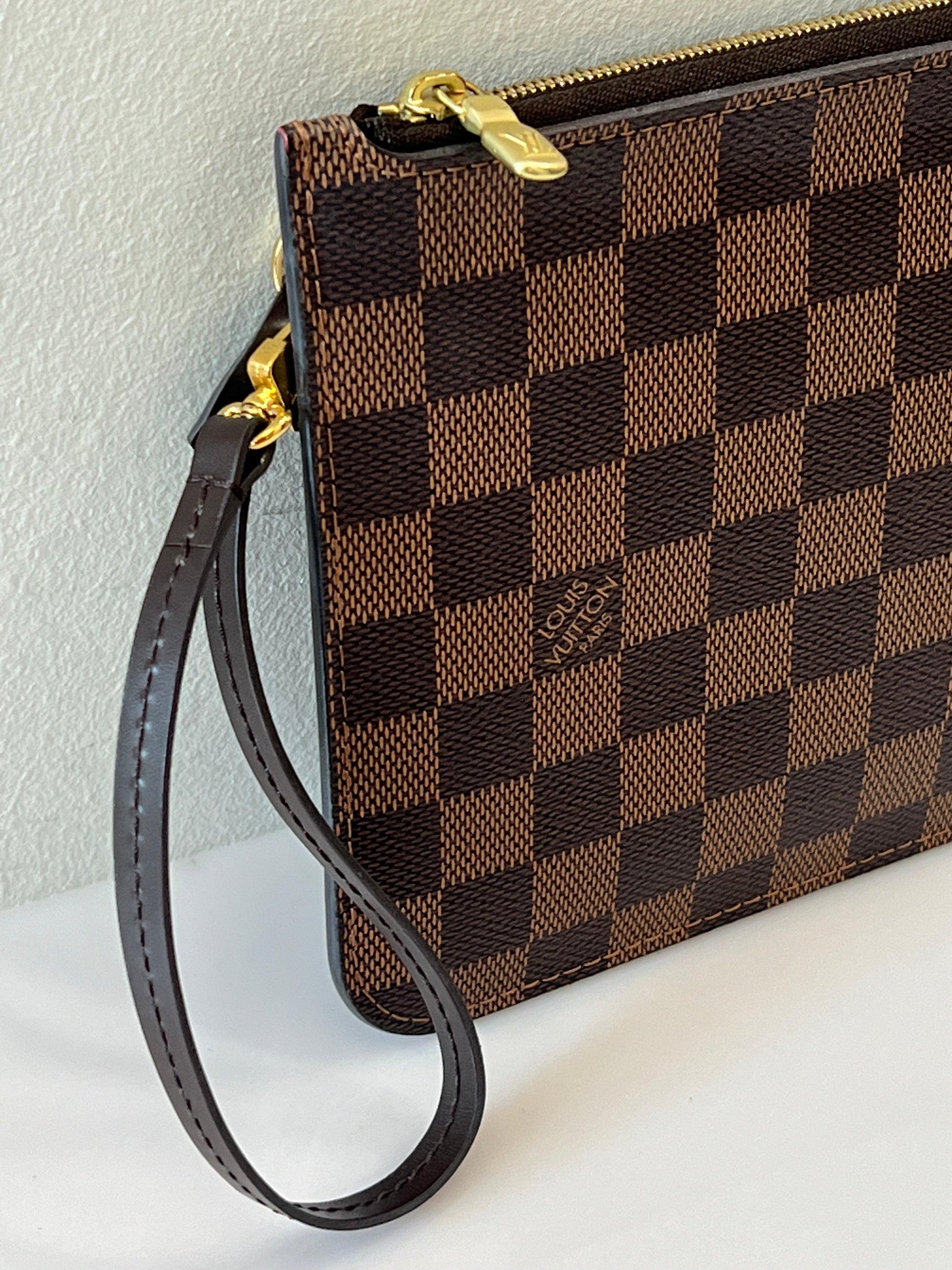 Louis Vuitton EBENE MM GM POCHETTE CERISE Damier Clutch Bag