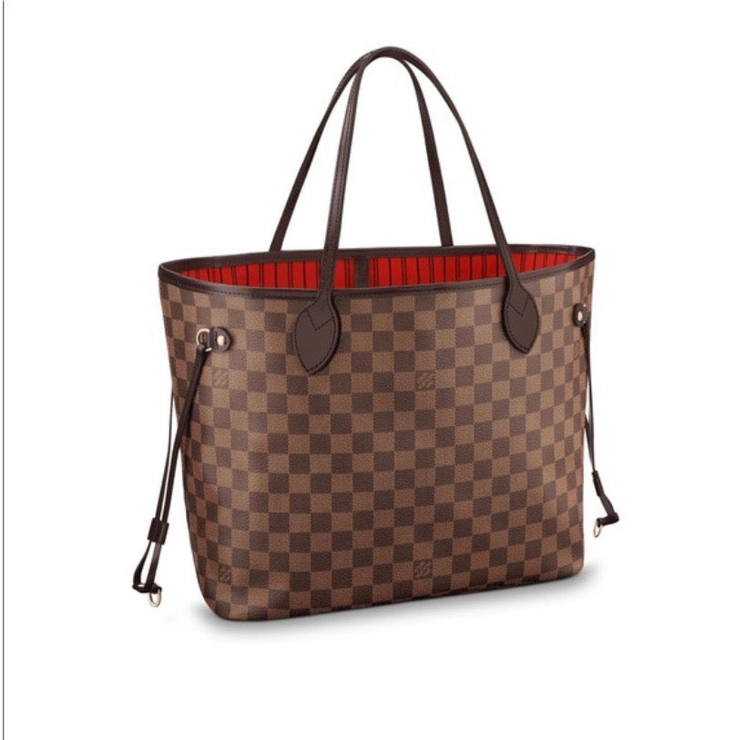 Louis Vuitton EBENE MM CERISE Damier Red Neverfull Tote Bag