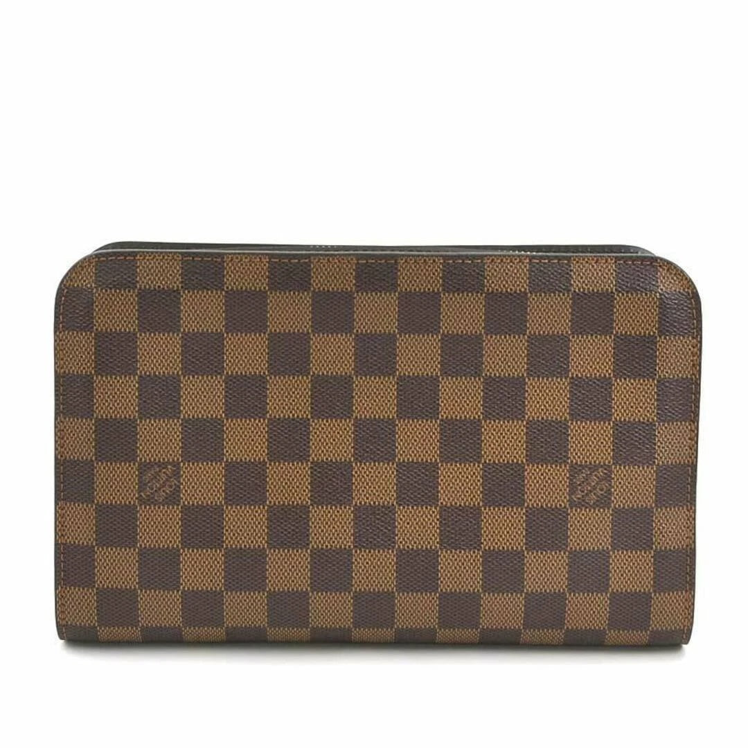Louis Vuitton POCHETTE SAINT LOUIS EBENE Damier Canvas Clutch Bag