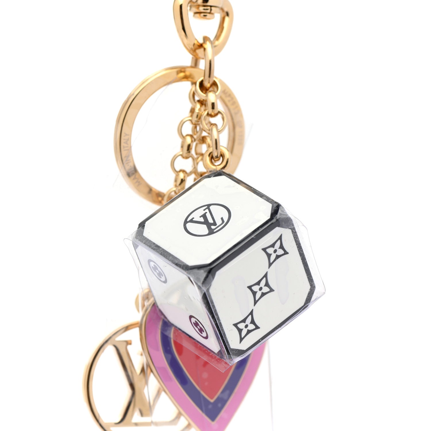 Louis Vuitton Game On Dice Heart Charm Key Chain