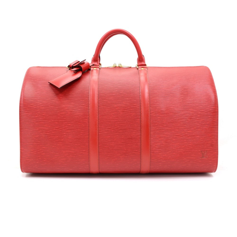 Louis Vuitton Keepall 45 Duffle Epi Leather Travel Bag