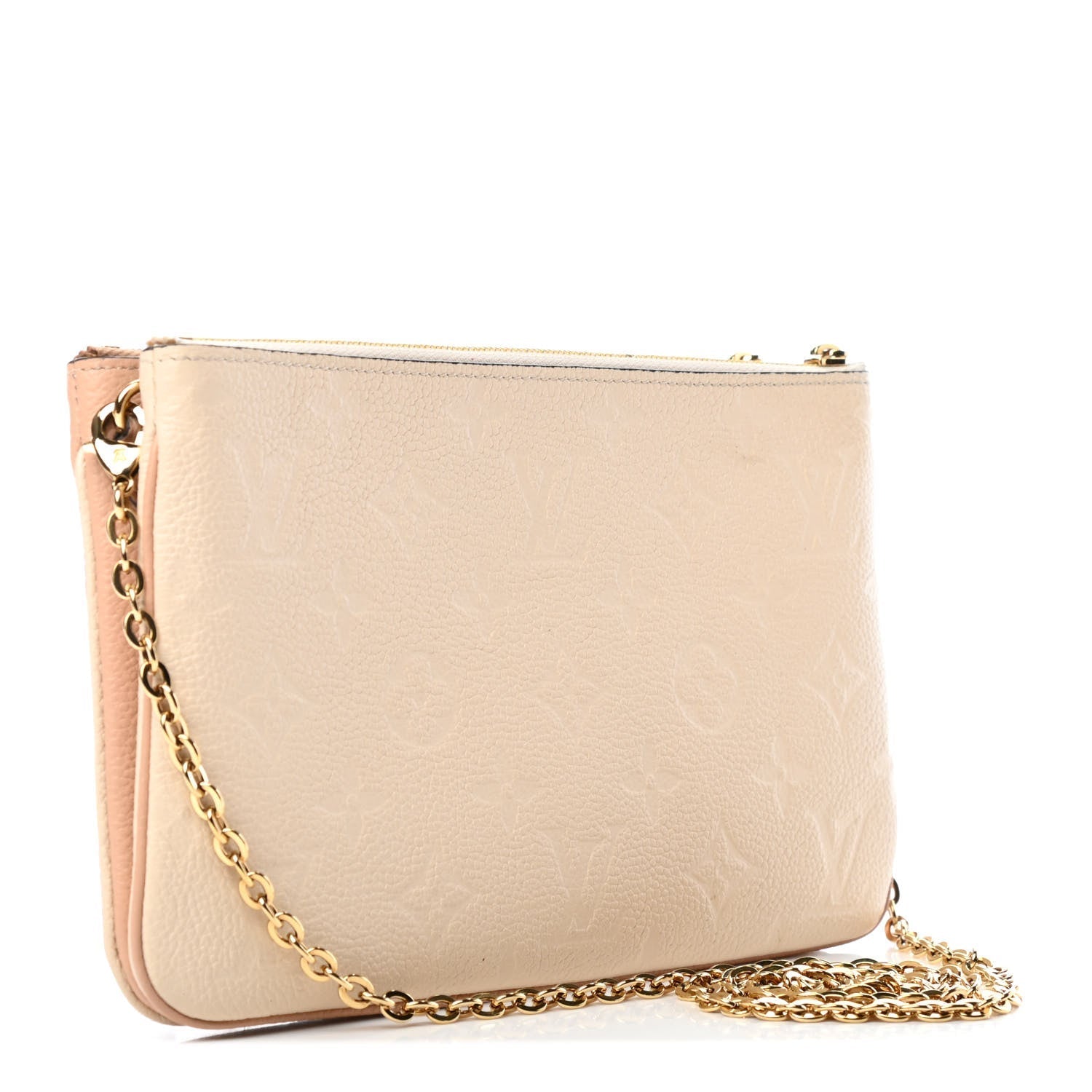 Louis Vuitton DOUBLE ZIP POCHETTE ON Monogram Empreinte Clutch Bag