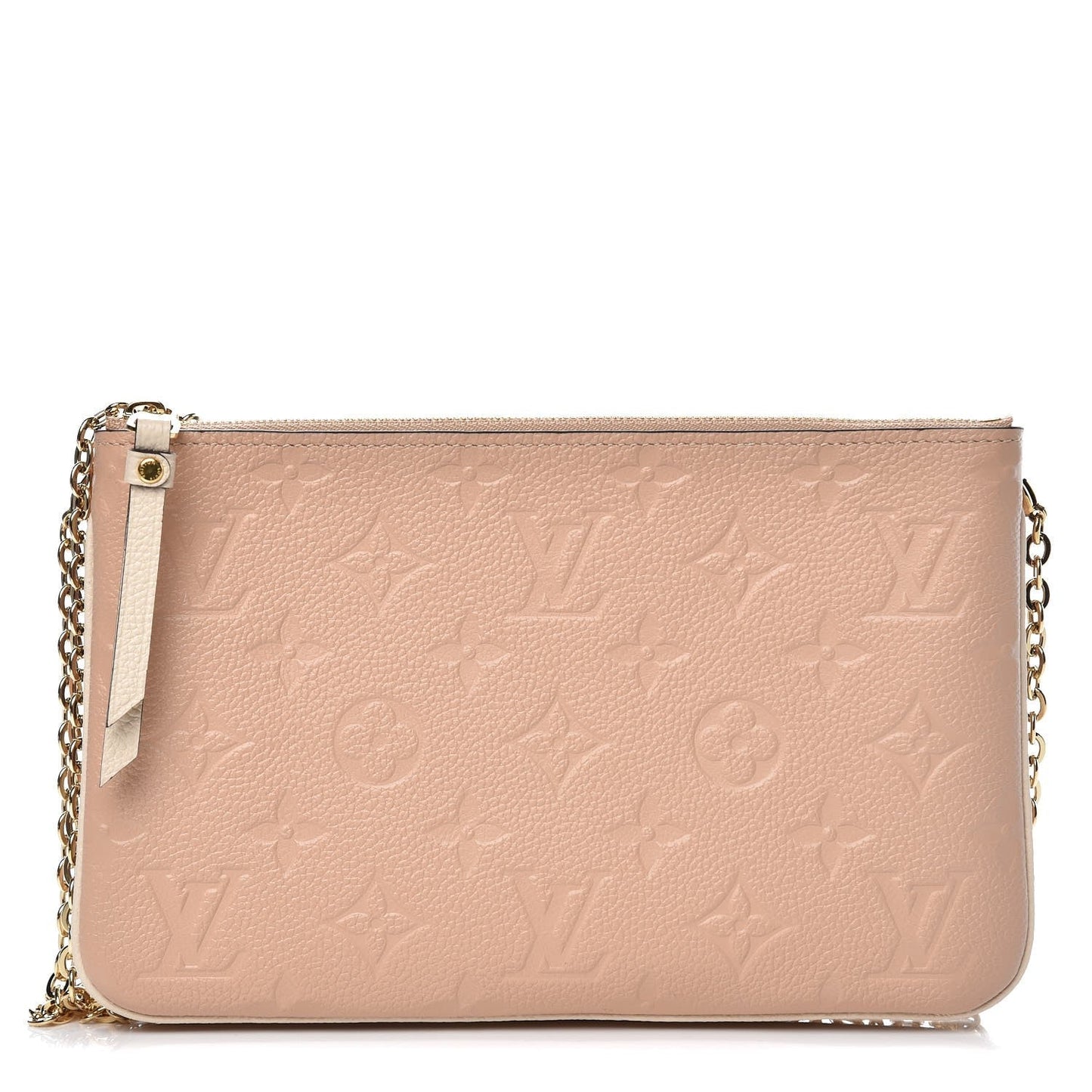 Louis Vuitton DOUBLE ZIP POCHETTE ON Monogram Empreinte Clutch Bag