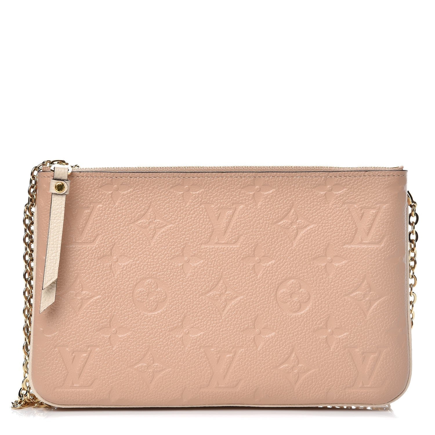 Louis Vuitton DOUBLE ZIP POCHETTE ON Monogram Empreinte Clutch Bag