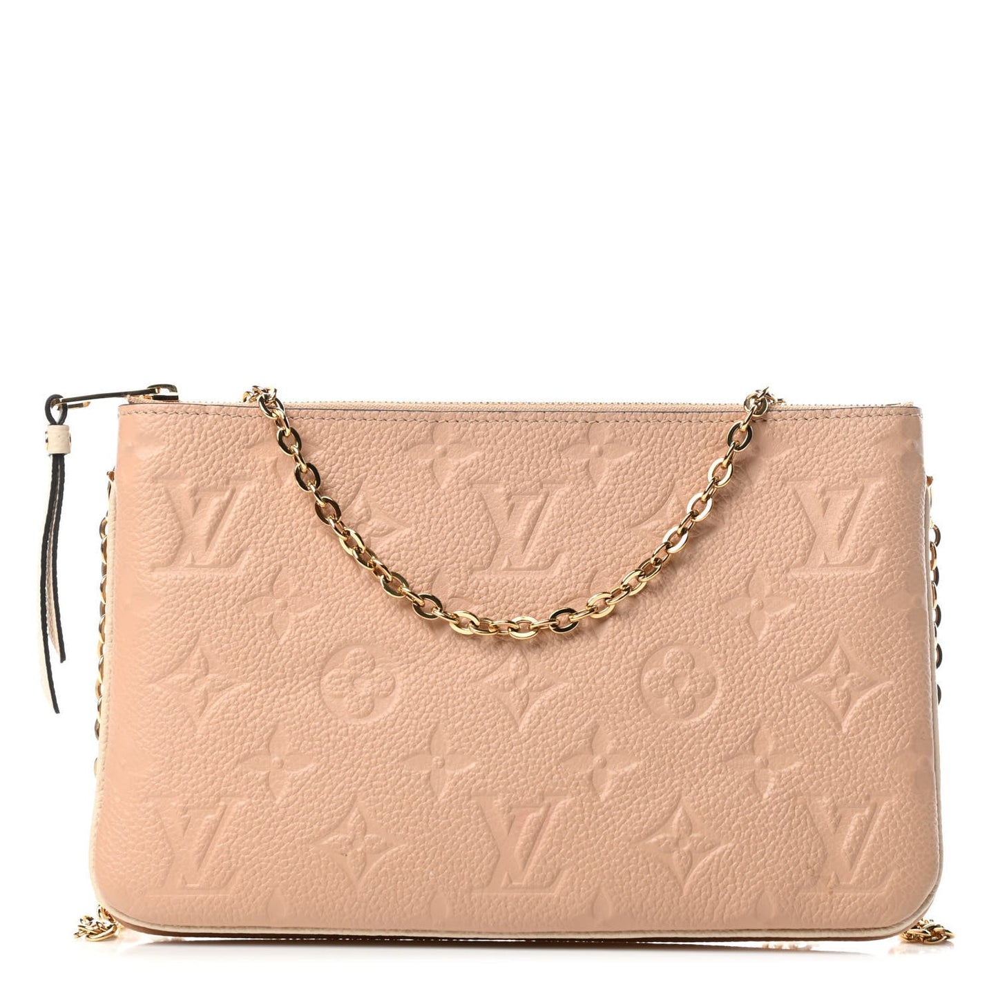Louis Vuitton DOUBLE ZIP POCHETTE ON Monogram Empreinte Clutch Bag