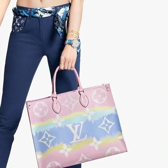 Louis Vuitton GIANT ESCALE ONTHEGO GM PASTEL Monogram Tote Bag