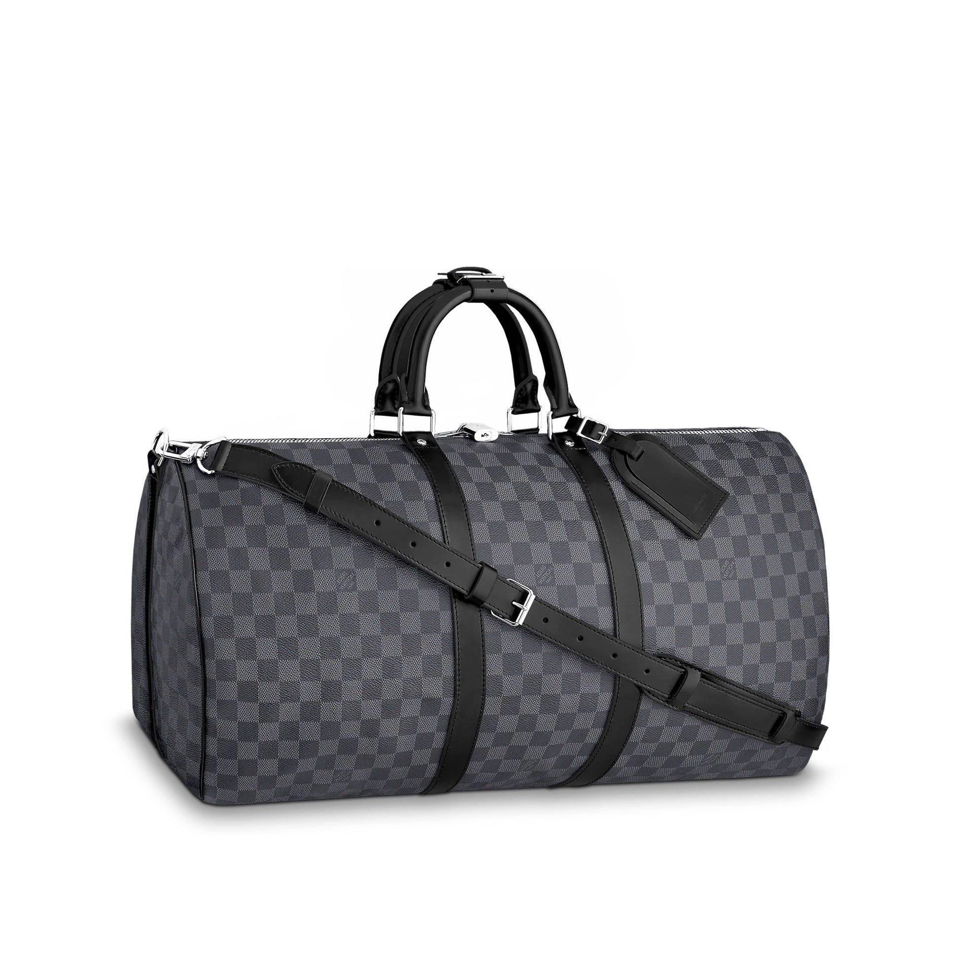 Louis Vuitton KEEPALL BANDOULIÈRE 55 GRAPHITE Damier Travel Bag