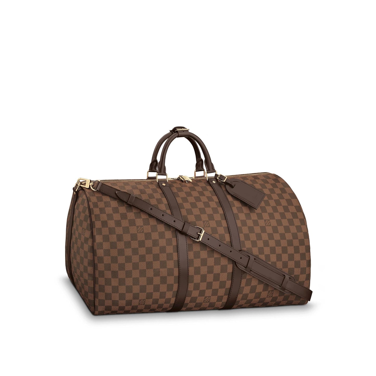Louis Vuitton KEEPALL BANDOULIÈRE 50 EBENE Damier Travel Bag