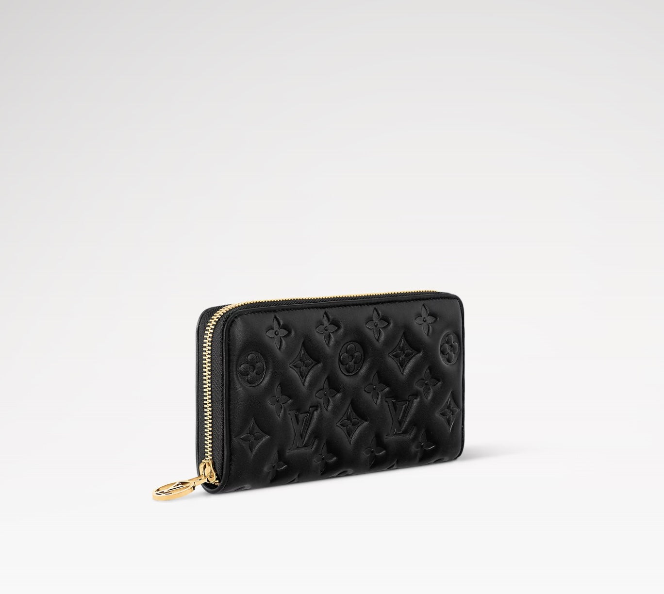 Louis Vuitton EMBOSSED COUSSIN ZIPPY Monogram Lambskin Wallet Case