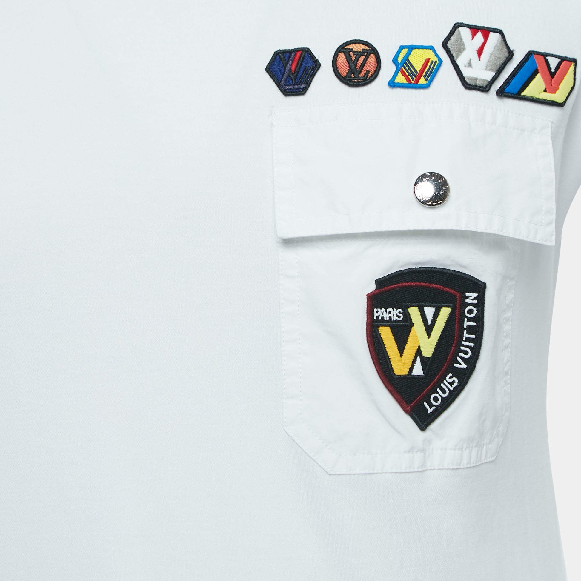 Louis Vuitton APPLIQUÉ PATCHES POCKET T-SHIRT Logo Apparel