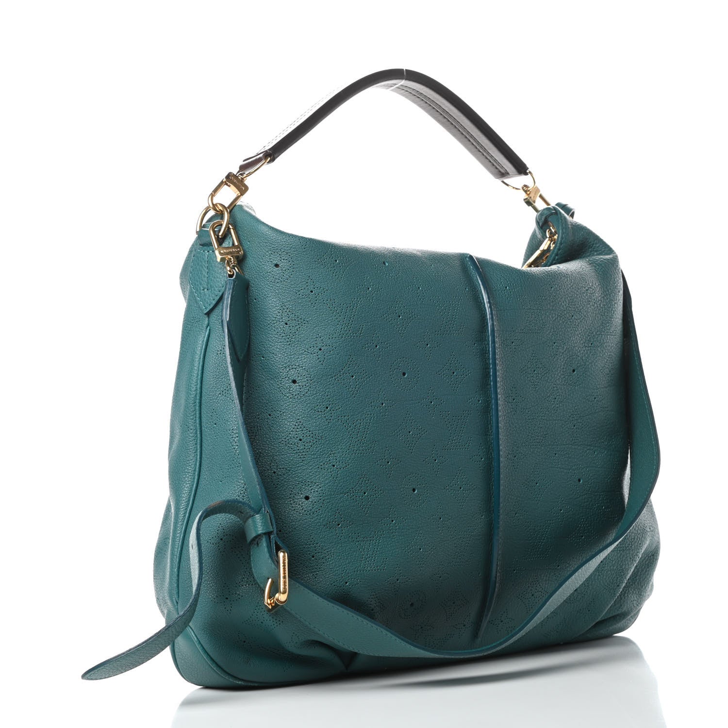 Louis Vuitton MAHINA SELENE MM LAGON Handbag