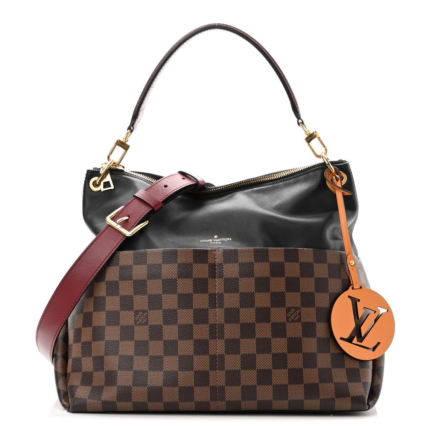 Louis Vuitton EBENE MAIDA HOBO Damier Noir Shoulder Bag