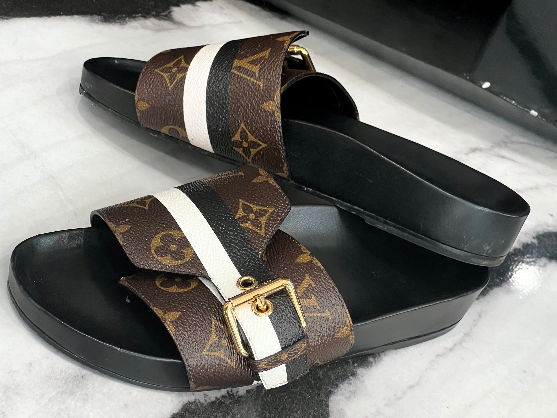 Louis Vuitton SLIDES Monogram Handbag