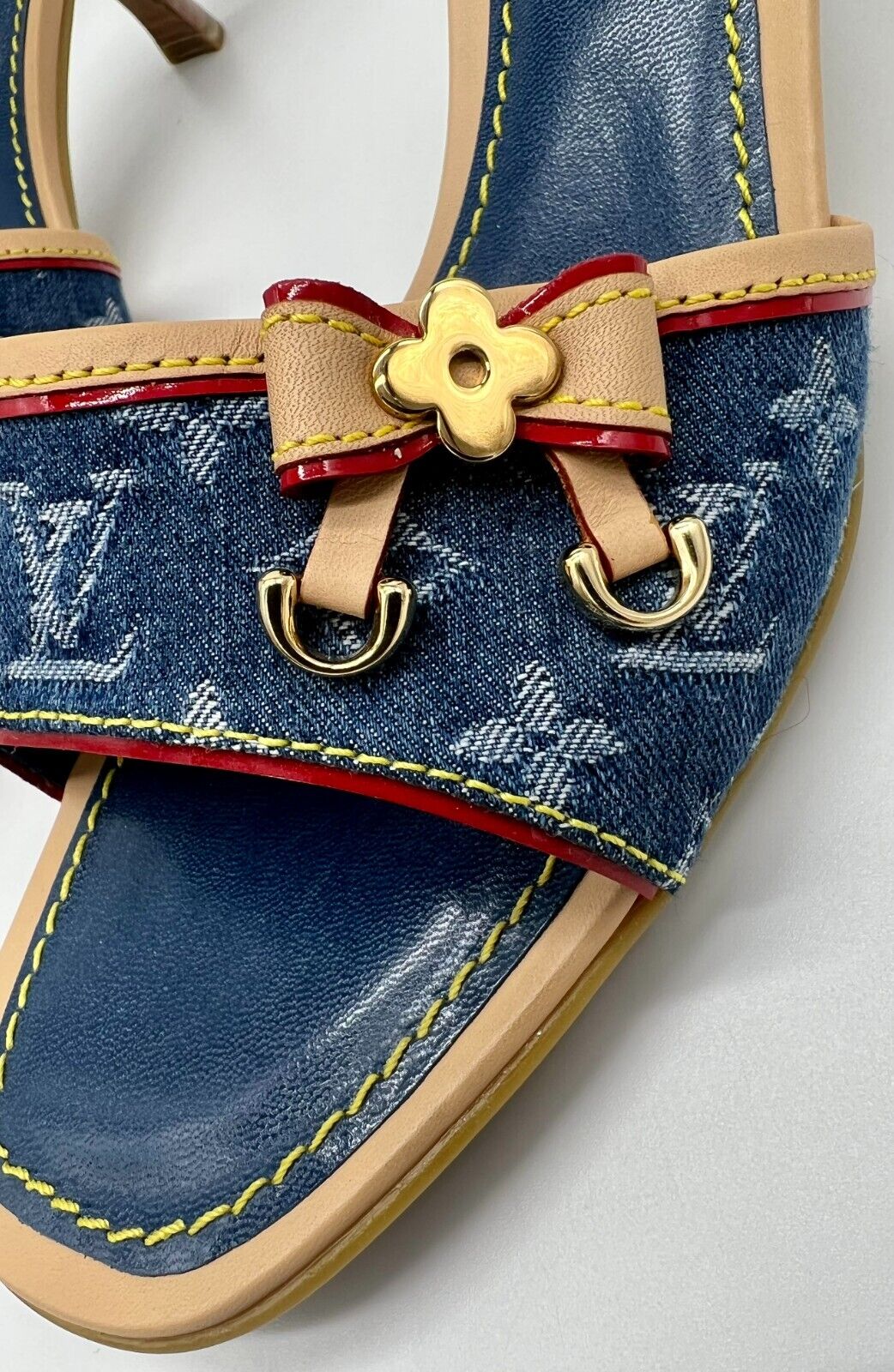 Louis Vuitton DENIM INDIGO MULES Monogram Shoes