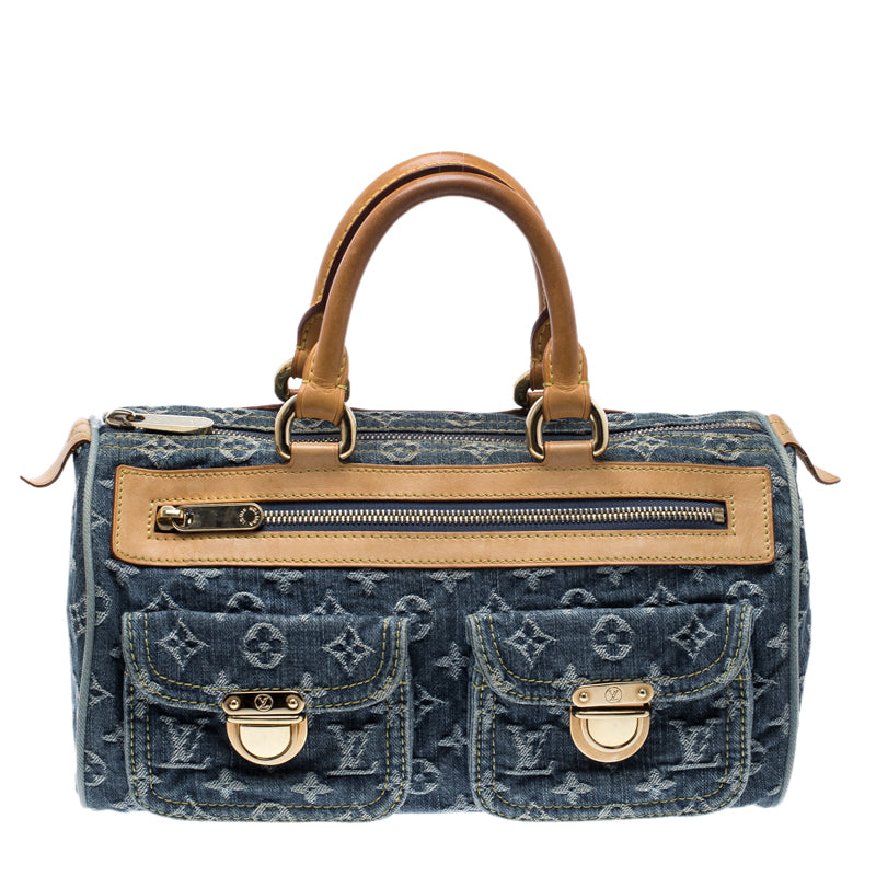 Louis Vuitton DENIM NEO SPEEDY Monogram Handbag