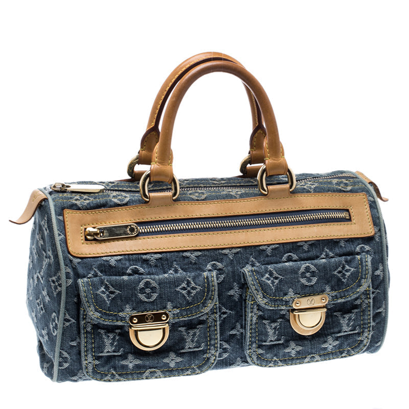 Louis Vuitton DENIM NEO SPEEDY Monogram Handbag