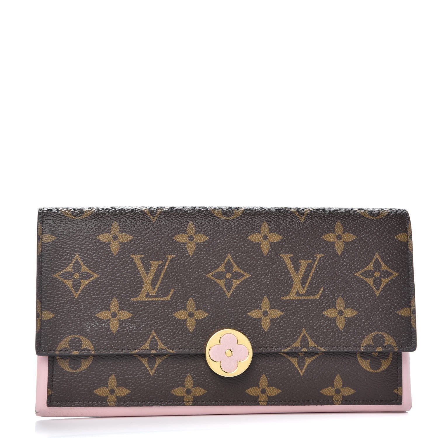 Louis Vuitton FLORE ROSE Monogram Wallet Case