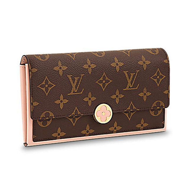 Louis Vuitton FLORE ROSE Monogram Wallet Case