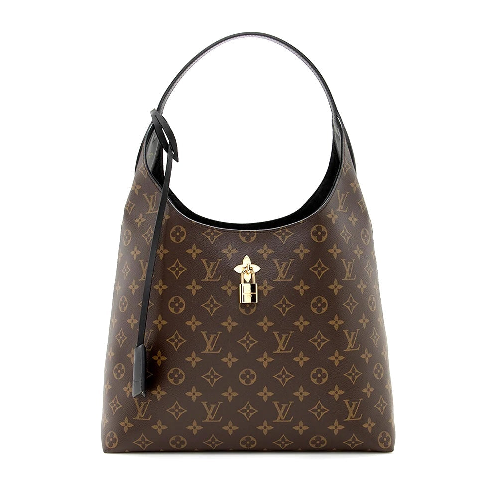 Louis Vuitton FLOWER HOBO Monogram Noir Shoulder Bag