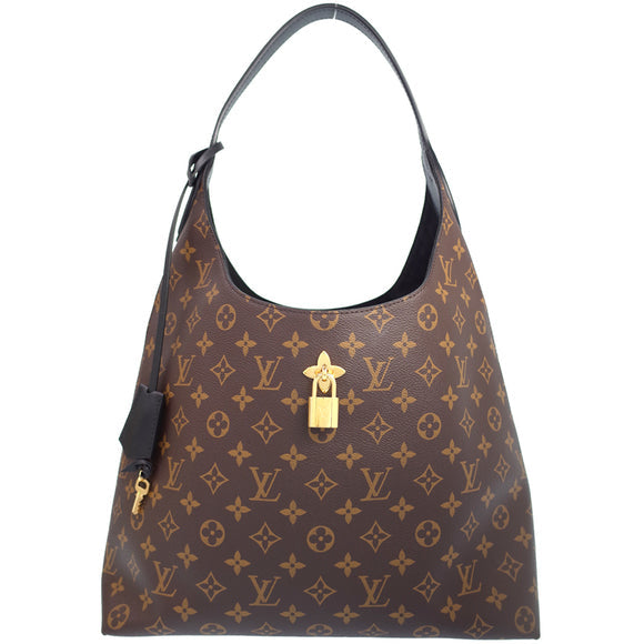 Louis Vuitton FLOWER HOBO Monogram Noir Shoulder Bag