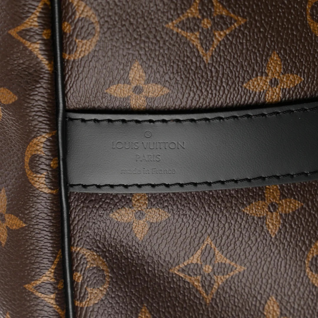 Louis Vuitton MACASSAR KEEPALL 55 Monogram Travel Bag Bandoulliere 56