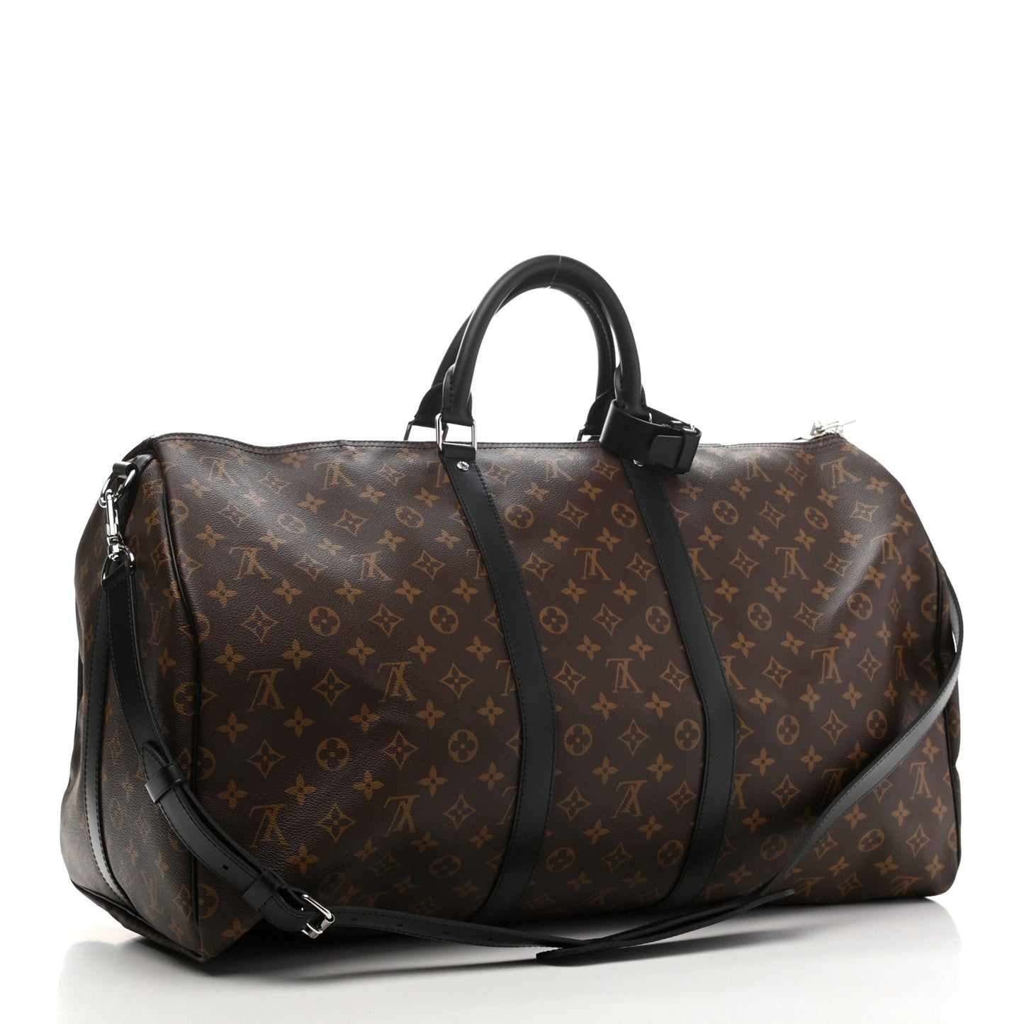 Louis Vuitton MACASSAR KEEPALL 55 Monogram Travel Bag