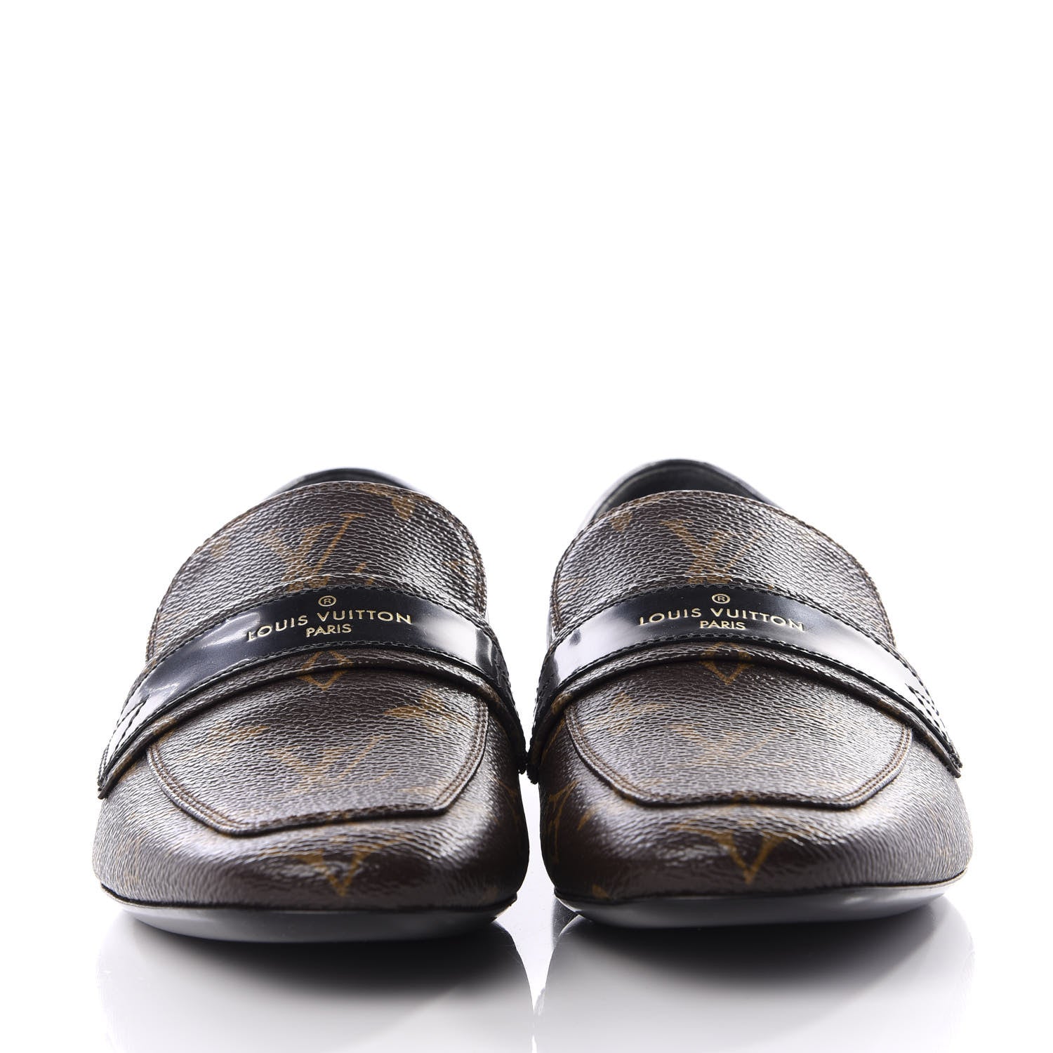 LOUIS VUITTON MONOGRAM UPPERCASE LOAFERS