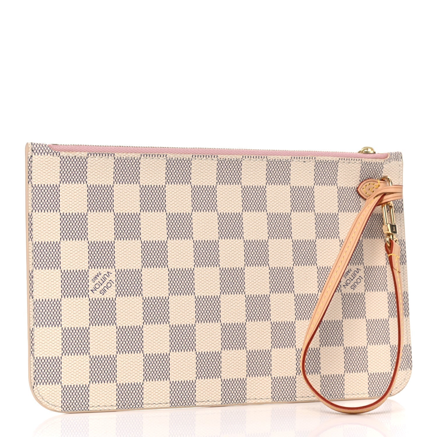 Louis Vuitton AZUR POCHETTE ROSE Damier Neverfull Tote Bag