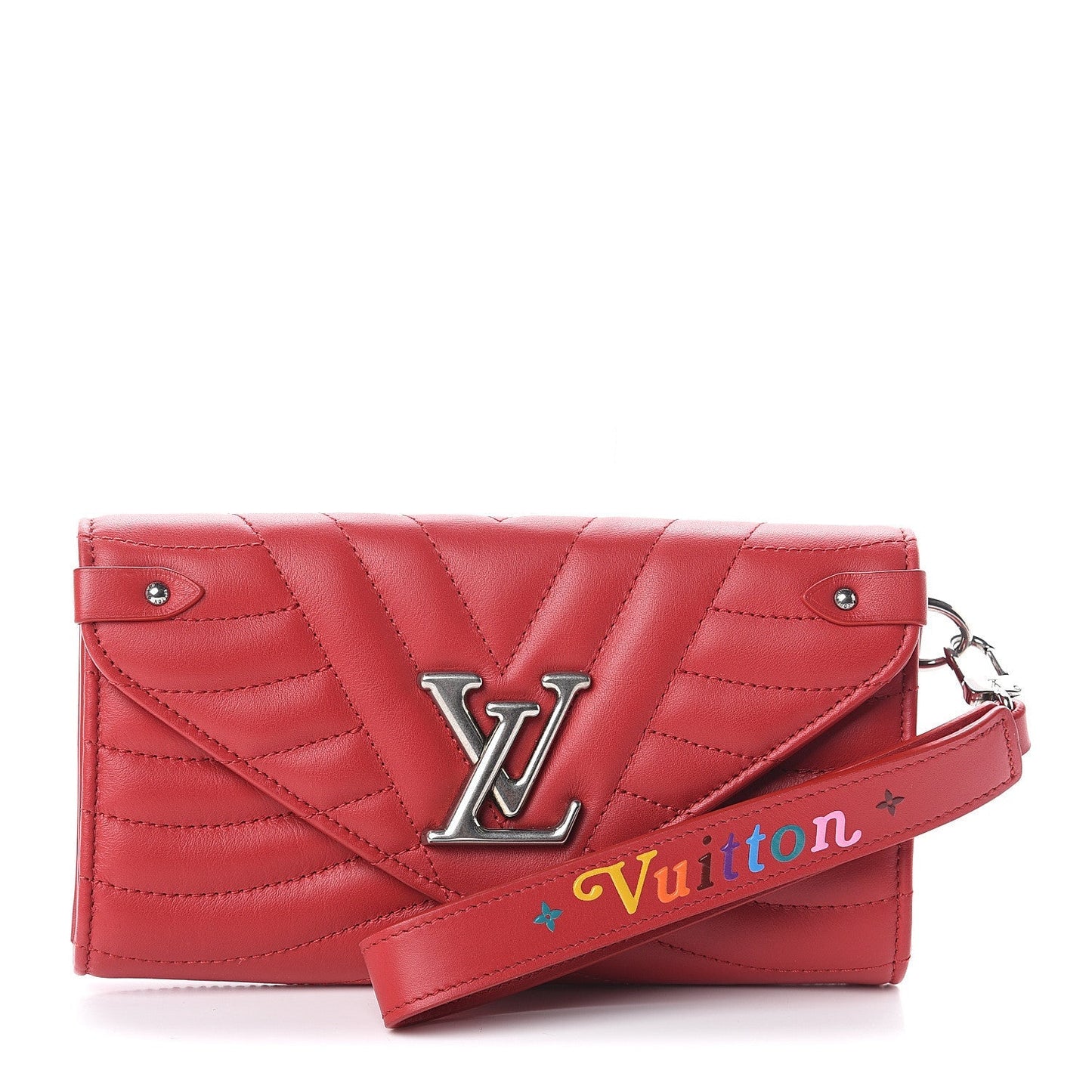 Louis Vuitton NEW WAVE LONG WRISTLET Calfskin Wallet Case