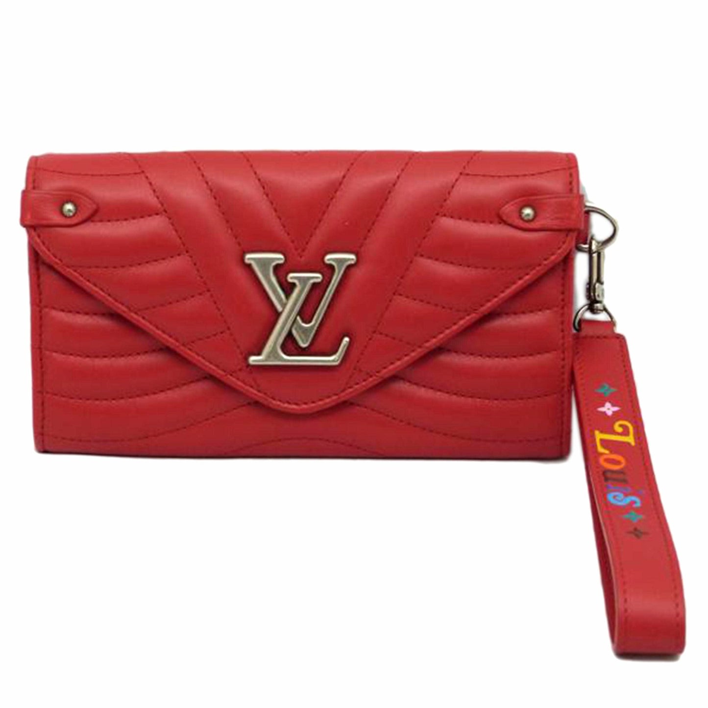 Louis Vuitton NEW WAVE LONG WRISTLET Calfskin Wallet Case