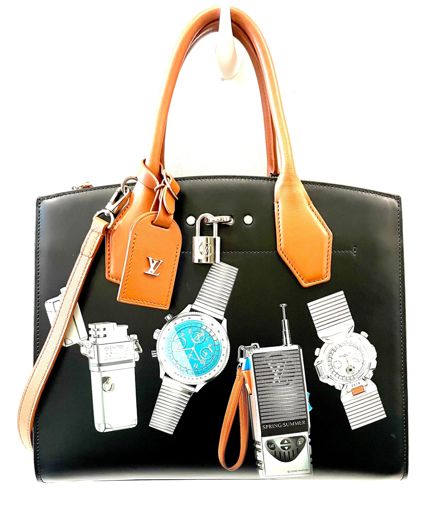 Louis Vuitton LIMITED EDITION WORLD TOUR CITY Calfskin Tote Bag