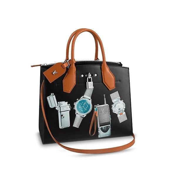 Louis Vuitton LIMITED EDITION WORLD TOUR CITY Calfskin Tote Bag