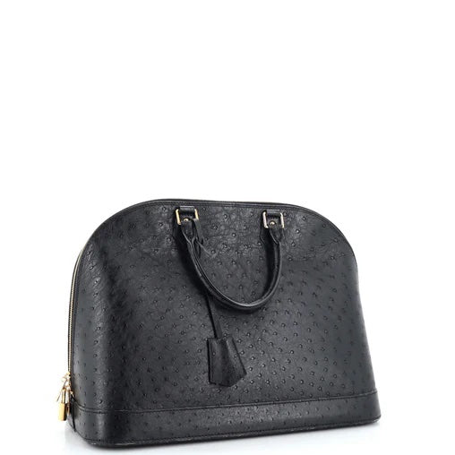 Louis Vuitton OSTRICH ALMA GM Leather Handbag