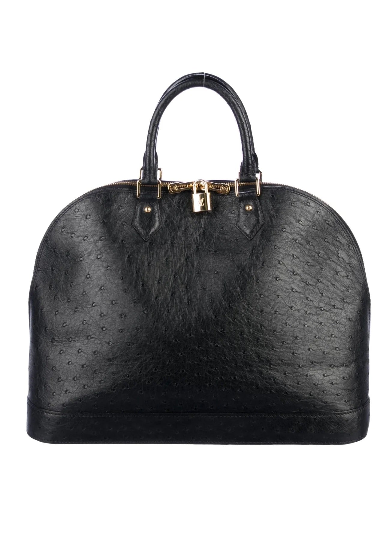 Louis Vuitton OSTRICH ALMA GM Leather Handbag