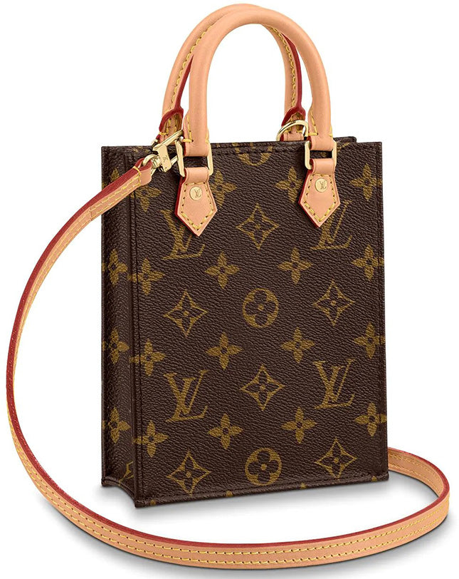 Louis Vuitton PETIT SAC PLAT Monogram Handbag Plat Bag