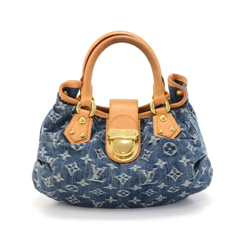Louis Vuitton PLEATY DENIM Monogram Blue Handbag
