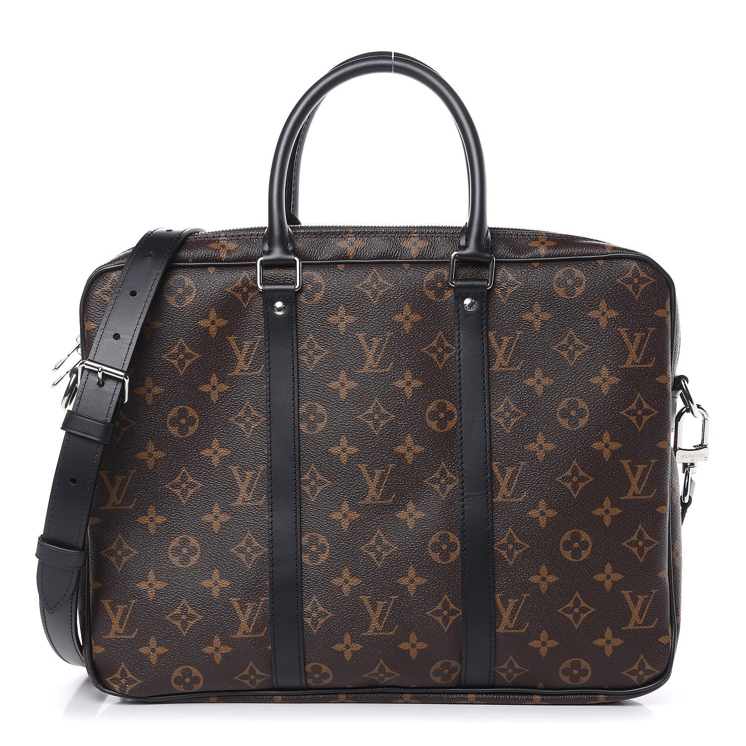 Louis Vuitton Macassar Porte-Documents Voyage PM Monogram Handbag