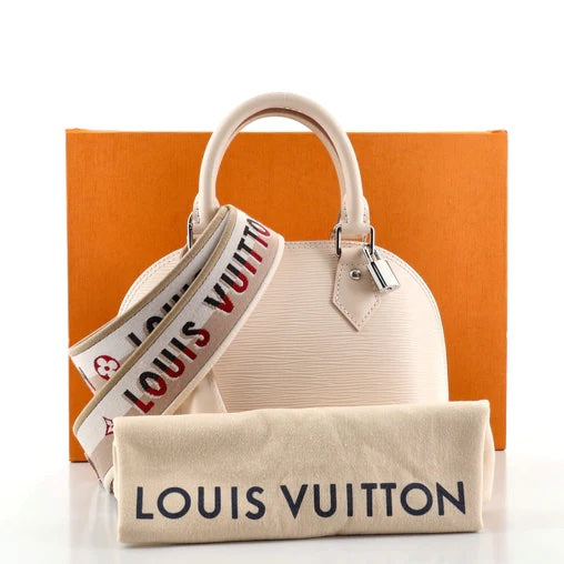 Louis Vuitton ALMA BB QUAERZ Epi Leather White Handbag