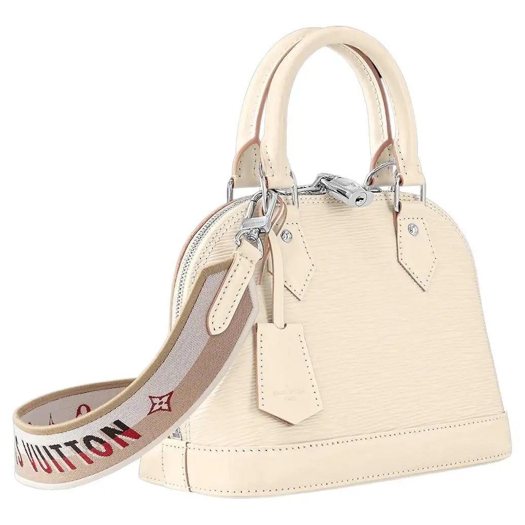 Louis Vuitton ALMA BB QUAERZ Epi Leather White Handbag