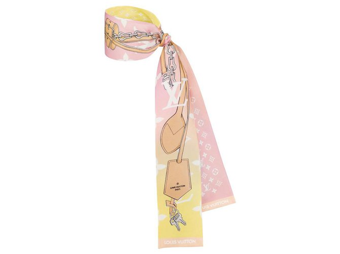 Louis Vuitton Silk Bandeau Printed Rose Monogram Handbag