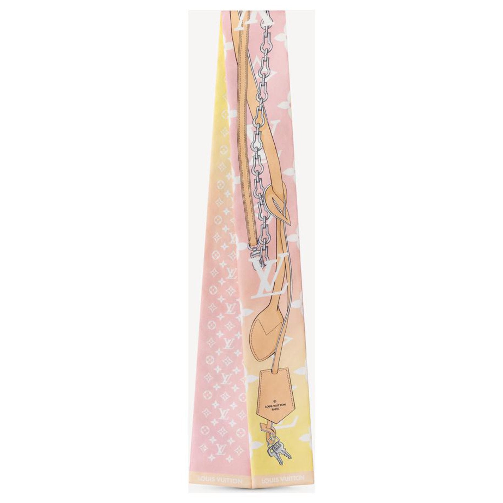 Louis Vuitton Silk Bandeau Printed Rose Monogram Handbag