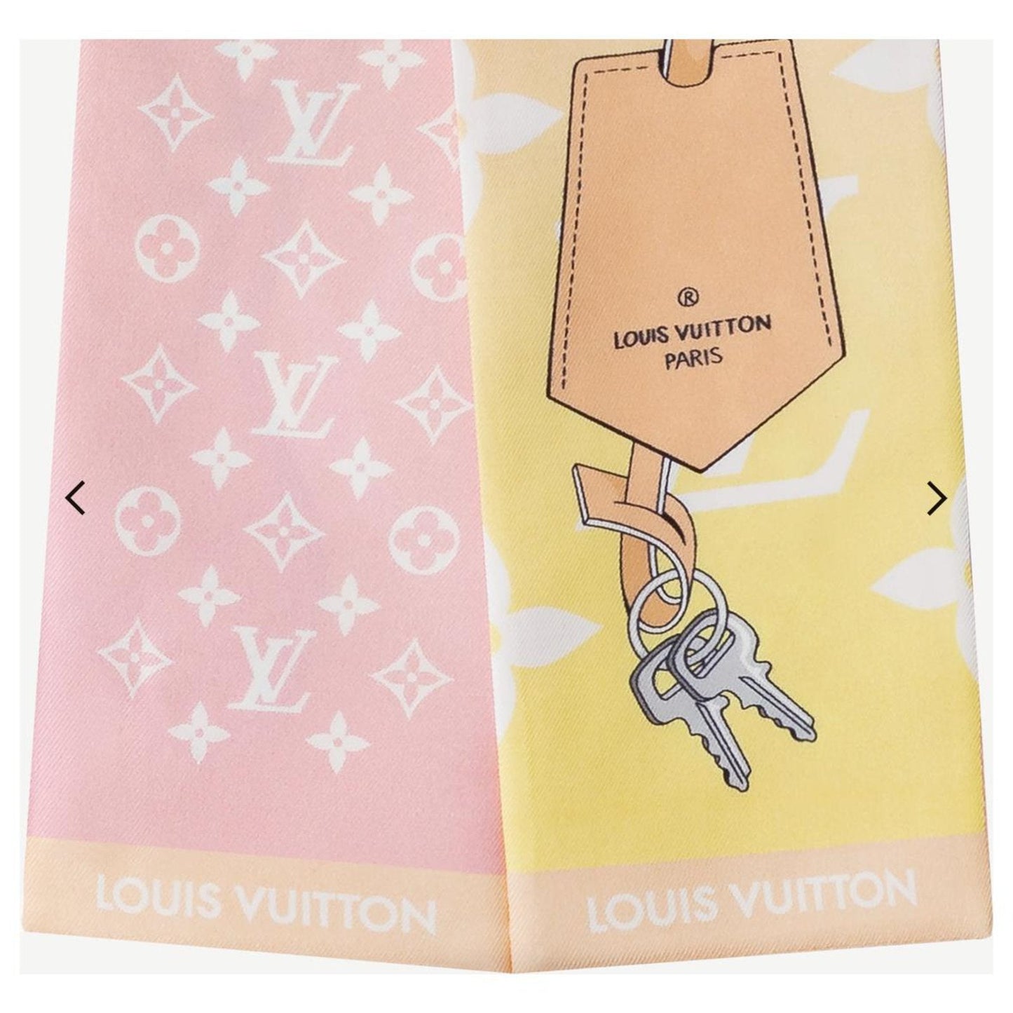 Louis Vuitton Silk Bandeau Printed Rose Monogram Handbag