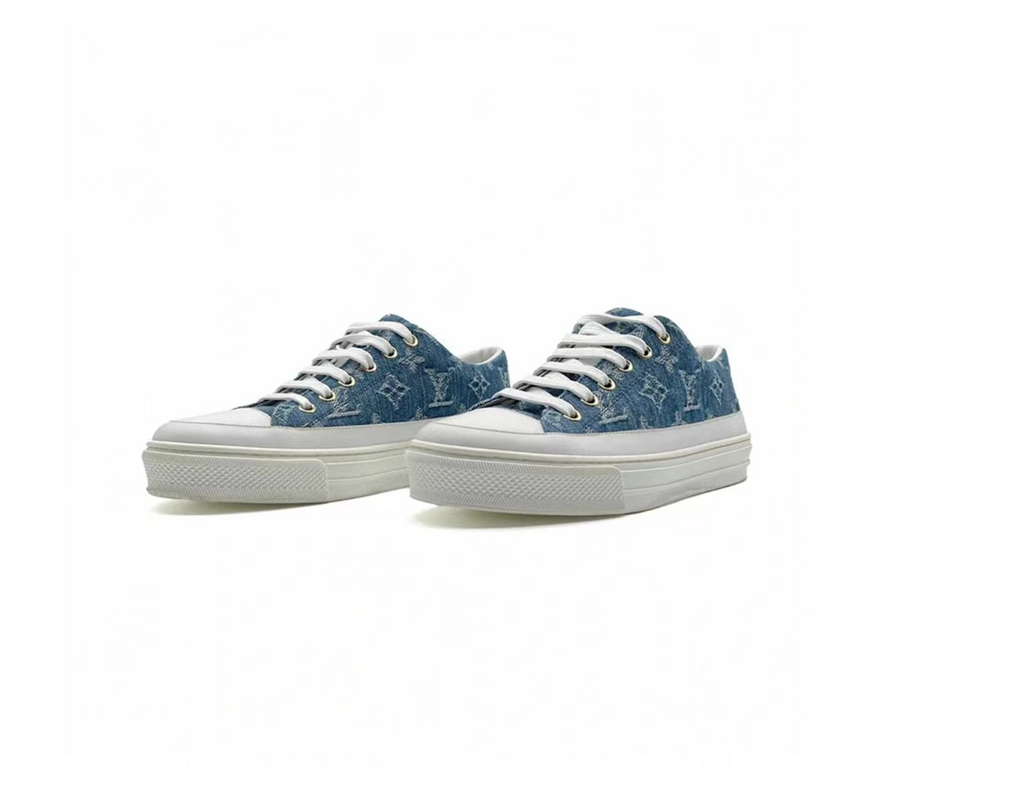 LOUIS VUITTON MONOGRAM DENIM LOW TOP SNEAKERS
