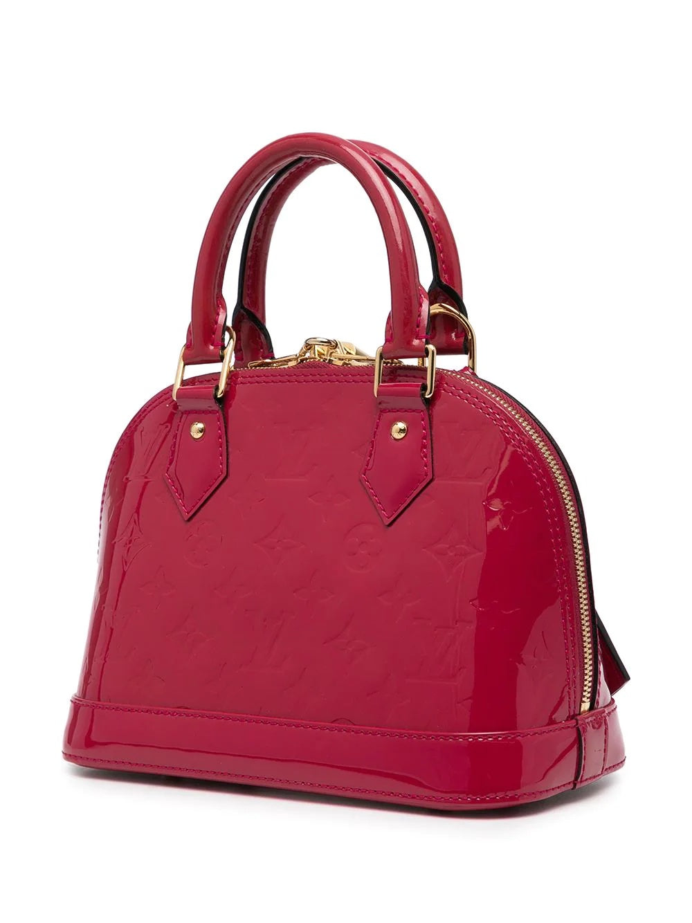 Louis Vuitton ALMA BB MAGENTA Monogram Vernis Handbag