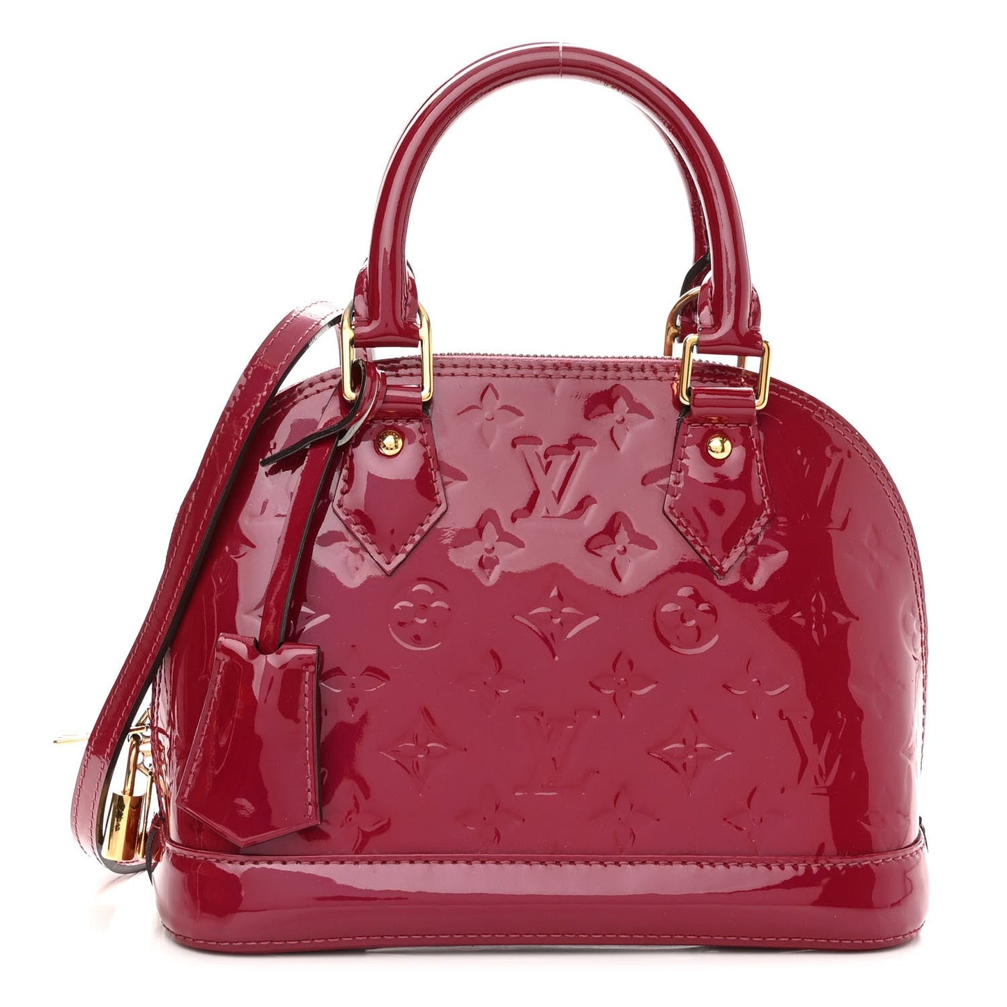 Louis Vuitton ALMA BB MAGENTA Monogram Vernis Handbag