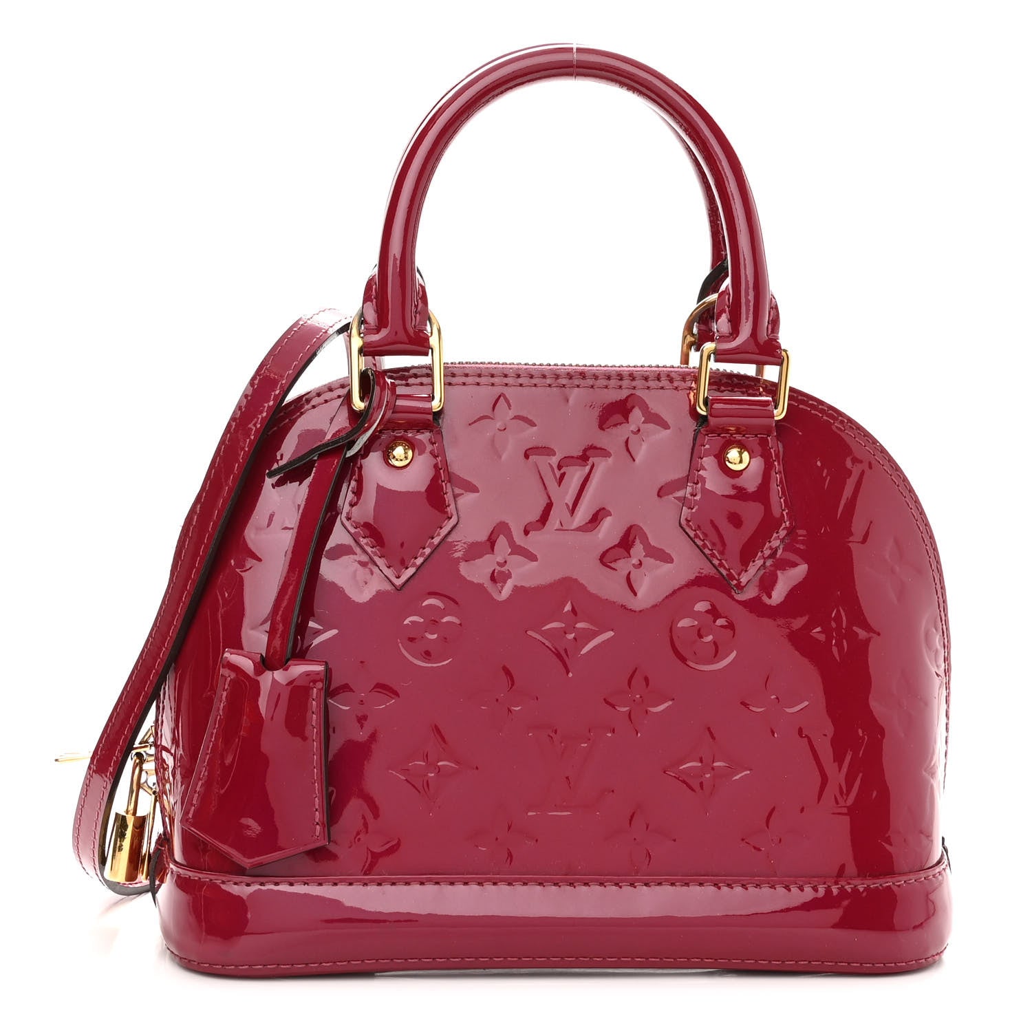 Louis Vuitton ALMA BB MAGENTA Monogram Vernis Handbag